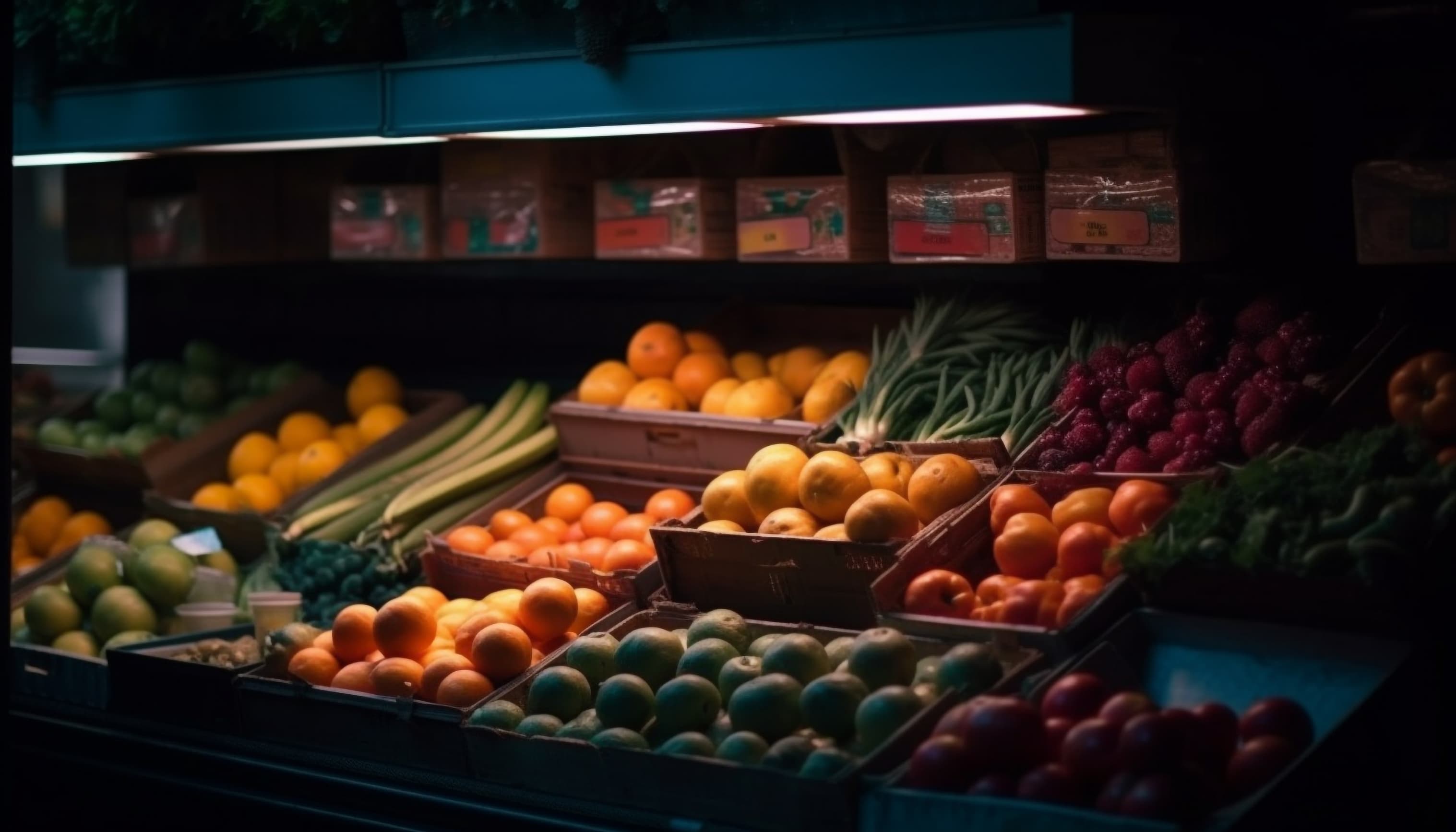 Fresh groceries and market